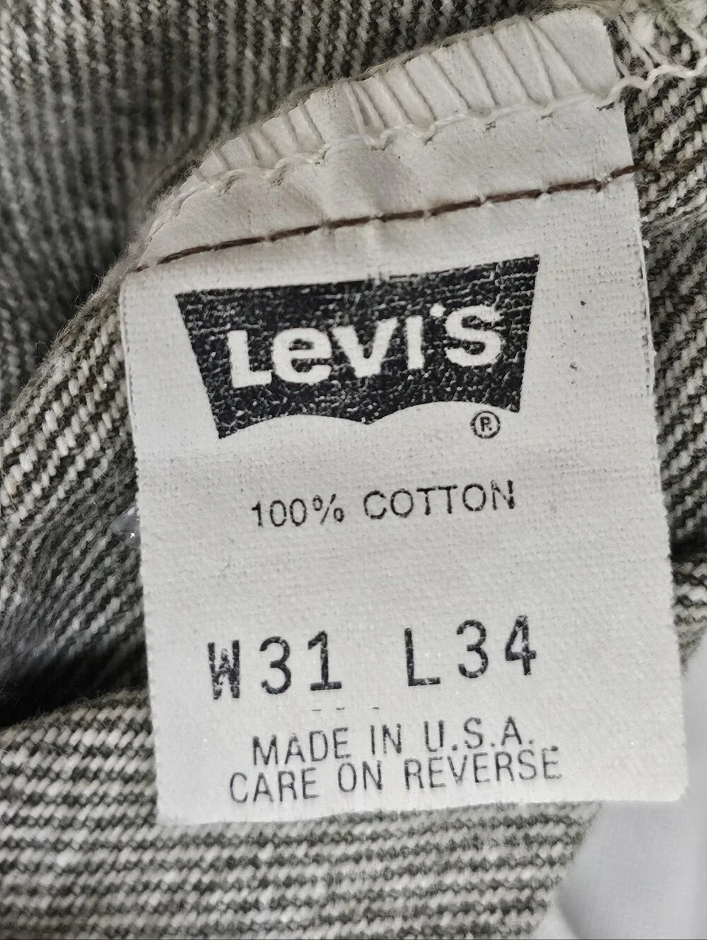 Vintage Levi's 90s Made In USA 550 Green Acid Wash Tapered Slim Jeans Size 31x34